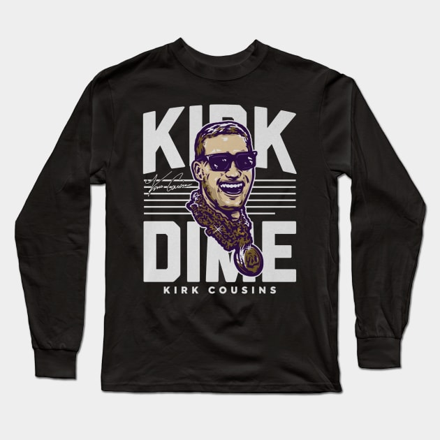 Kirk Cousins Minnesota Kirk Dime Long Sleeve T-Shirt by Chunta_Design